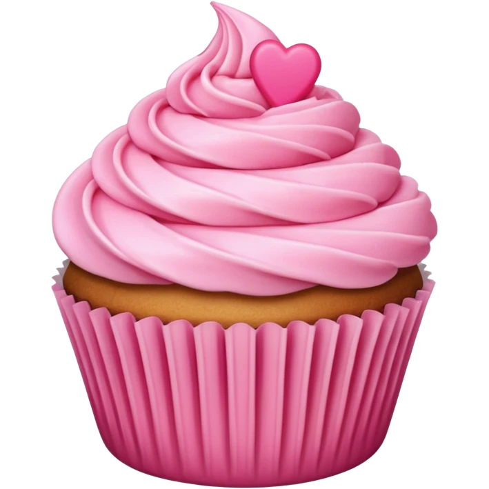 Cupcake with pink icing emoji