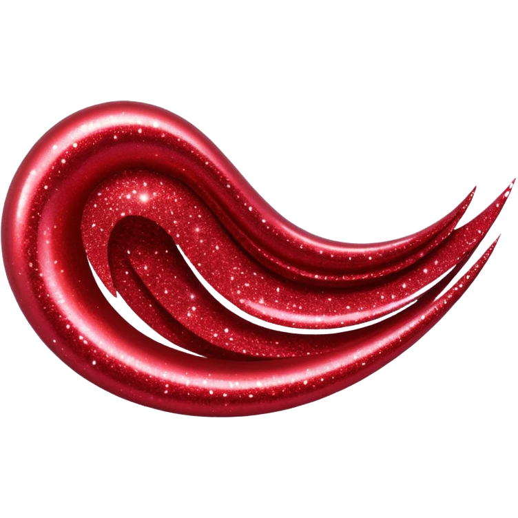 red glitter wave emoji
