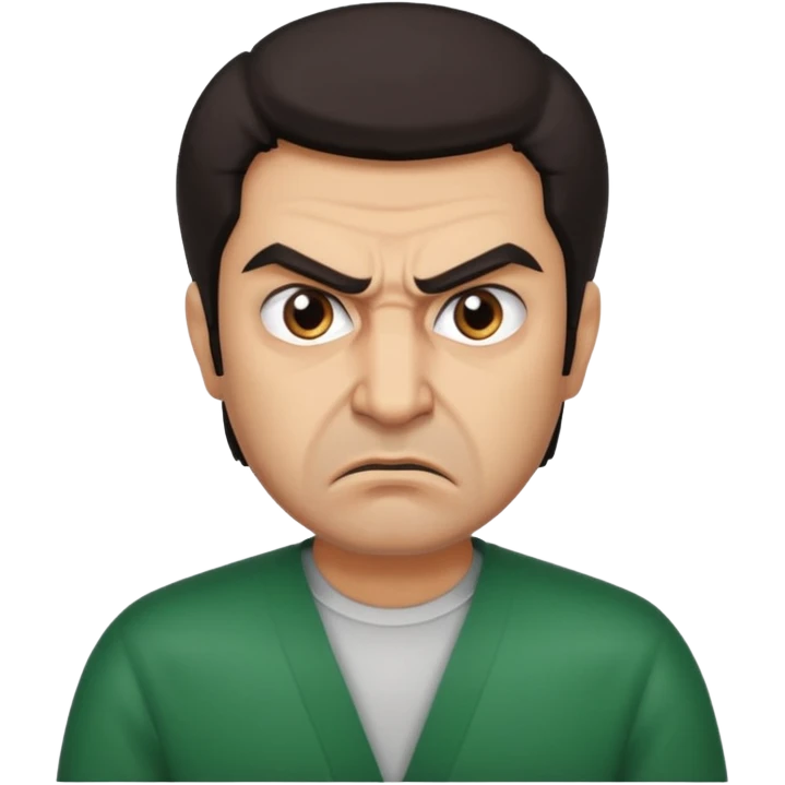 in profile, angry Iranian emoji