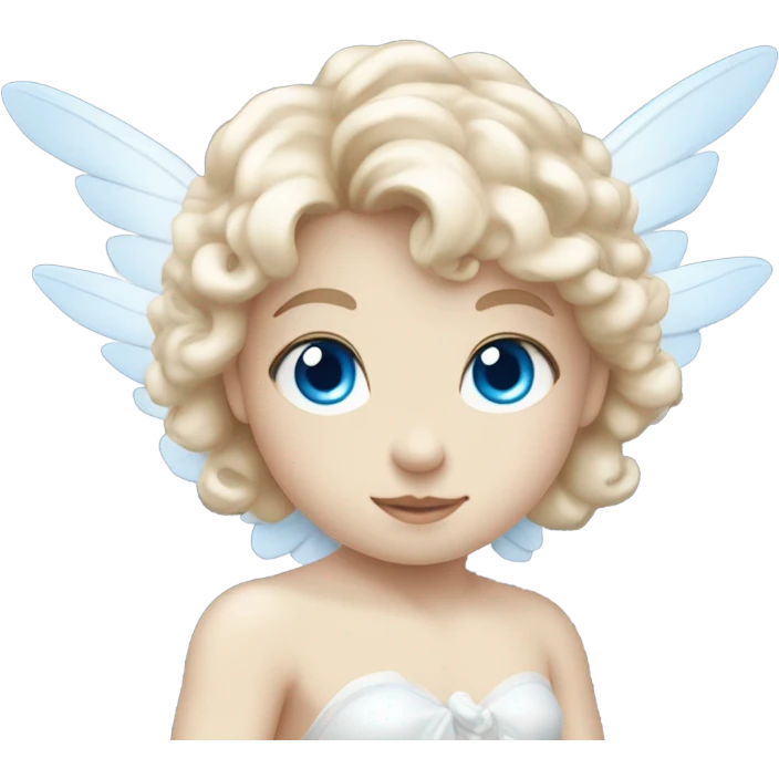 Pale Cupid with blue eyes emoji