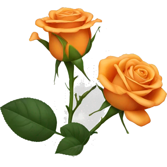 orange rose emoji