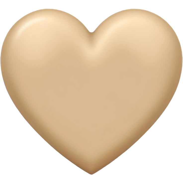 Beige heart emoji