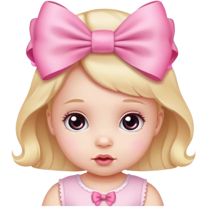 Baby girl with bow  emoji
