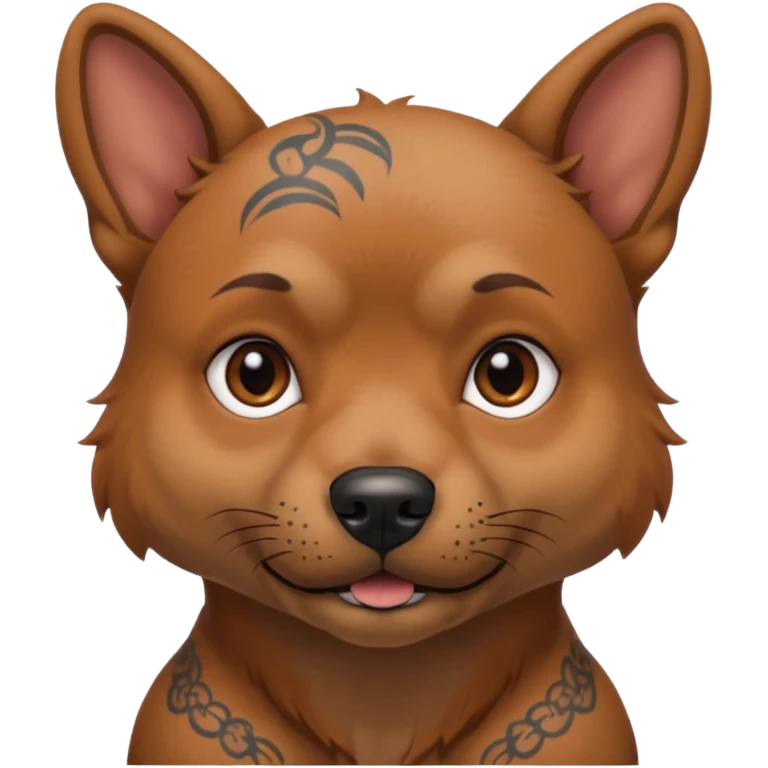 dog with lot of tattoos emoji