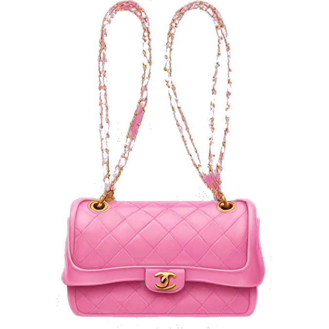 Chanel bag pink emoji
