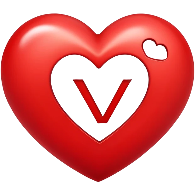 Heart with the letter y inside  emoji
