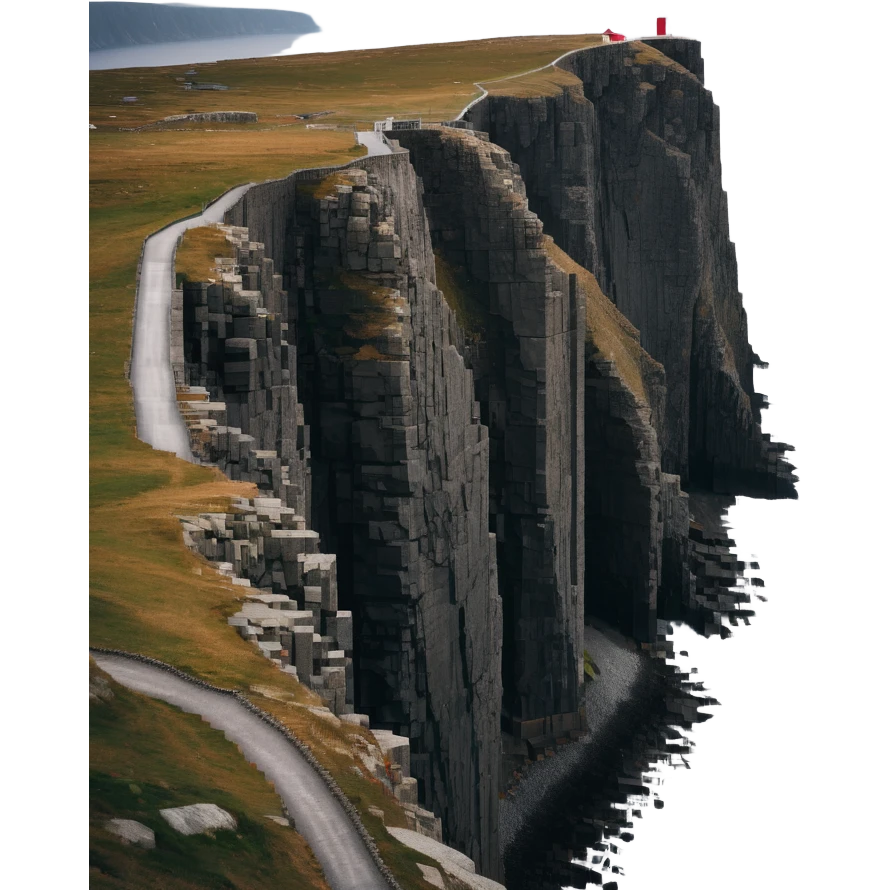 North Cape Nordkapp Norway with dramatic cliff over sea emoji