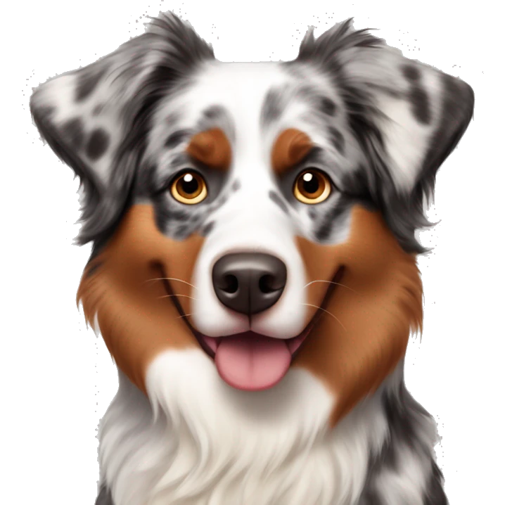 Red merle Australian shepherd emoji