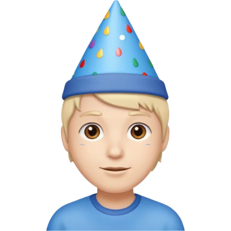 Person with blue birthday hat emoji