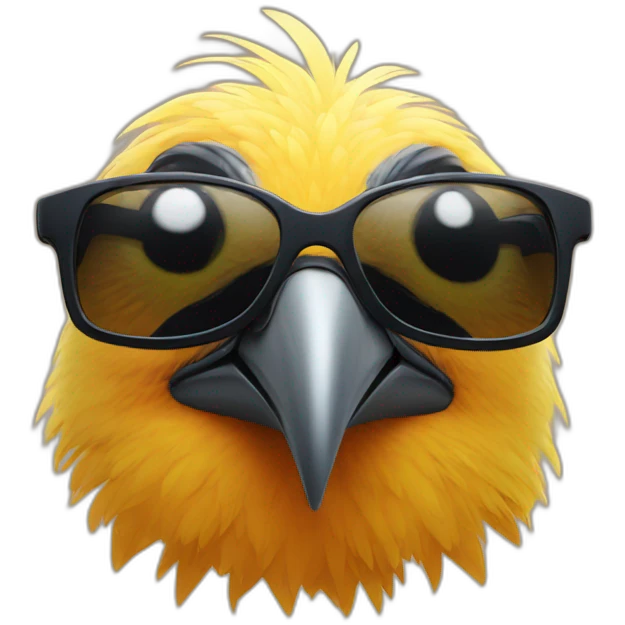 Bird with sunglasses emoji