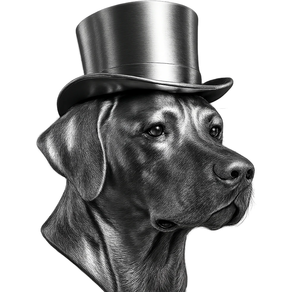 dog in a top hat emoji