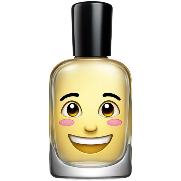 smiling perfume face with black cap emoji