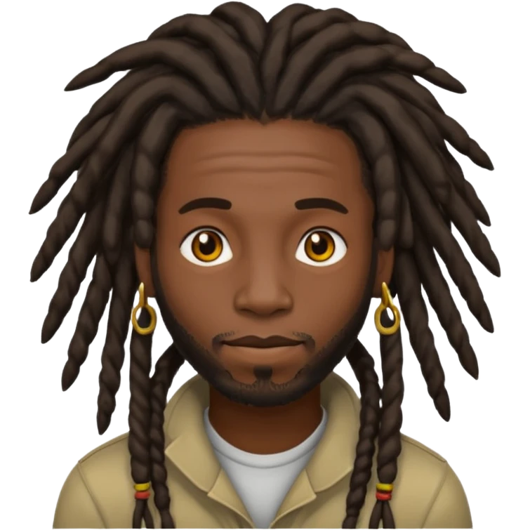 a black man with dreadlocks emoji