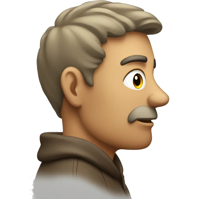 Man thinking emoji