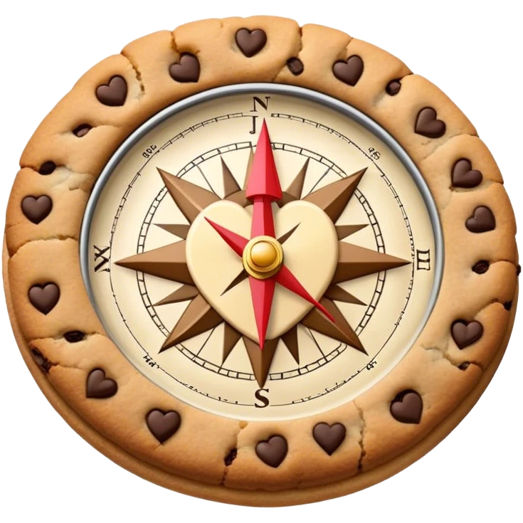 cookie heart compass emoji