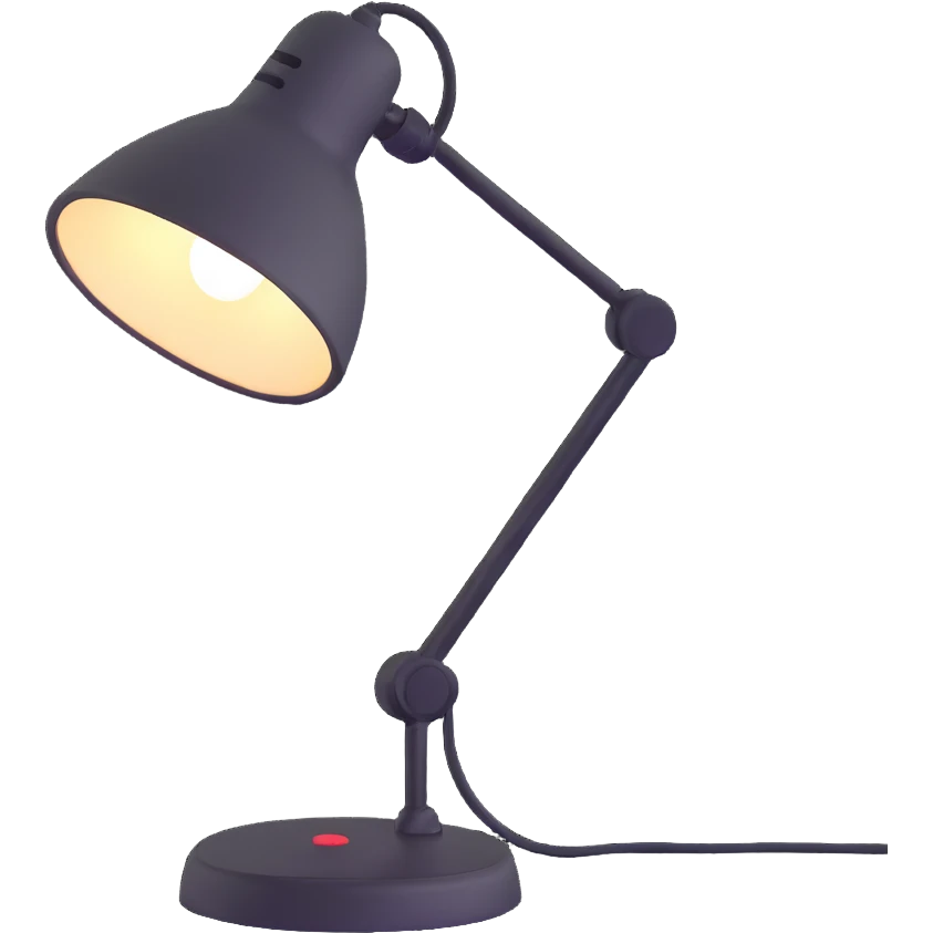 desk lamp with expressive face emoji