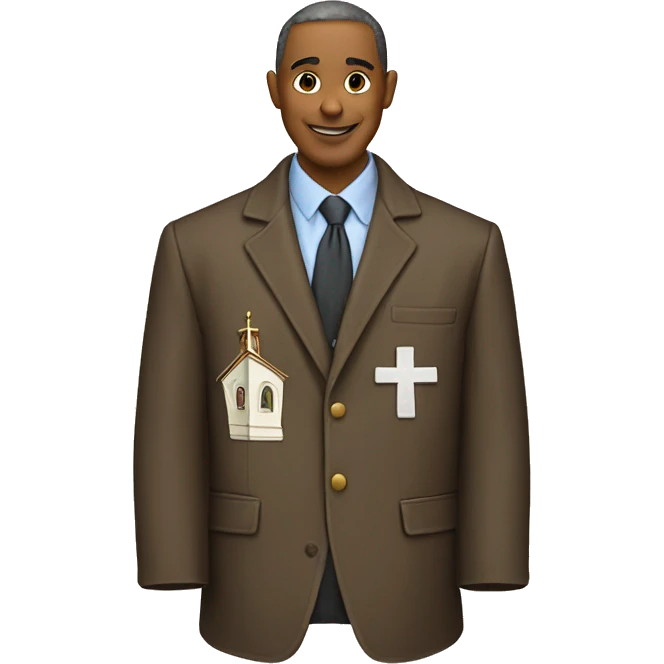 A jacket that says church dads with a church on it  emoji