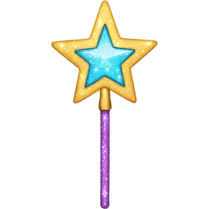 Sparkly magic wand emoji