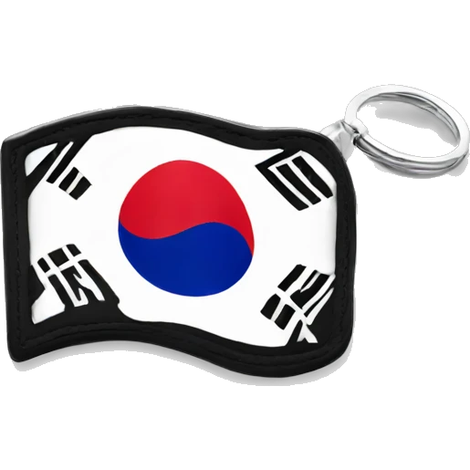 korean flag keyring emoji