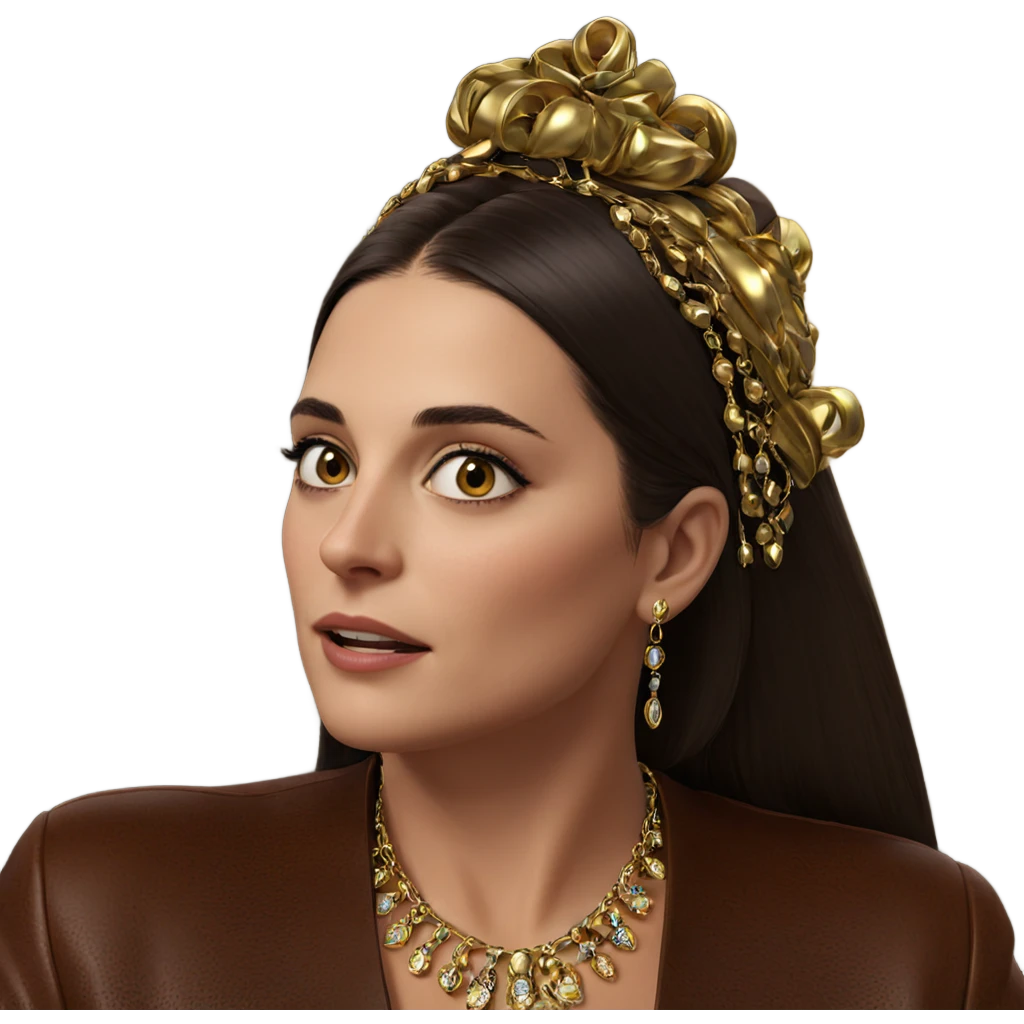 portrait of a woman with jewelry emoji
