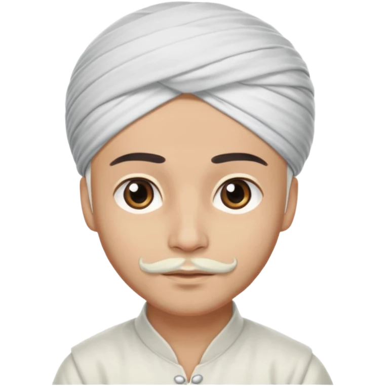 Sardar boy wearing turban white and manly emoji