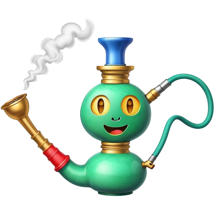 Emoji smoking hookah emoji