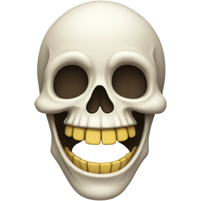 Skeleton laughing emoji