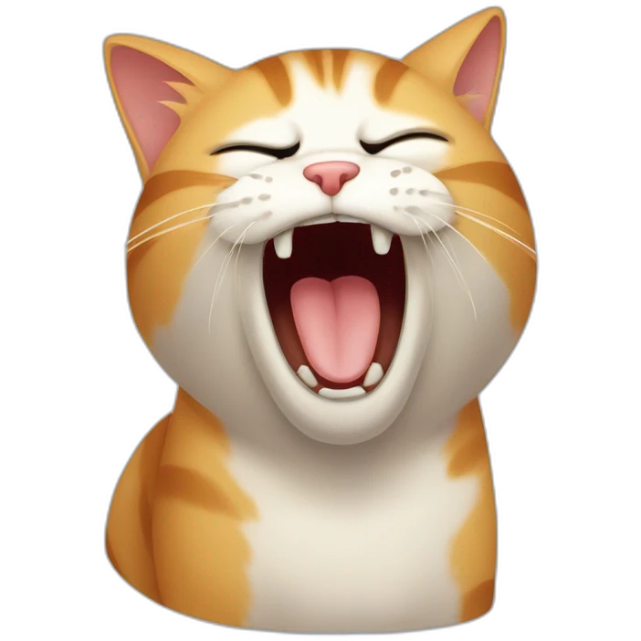 Yawning cat emoji