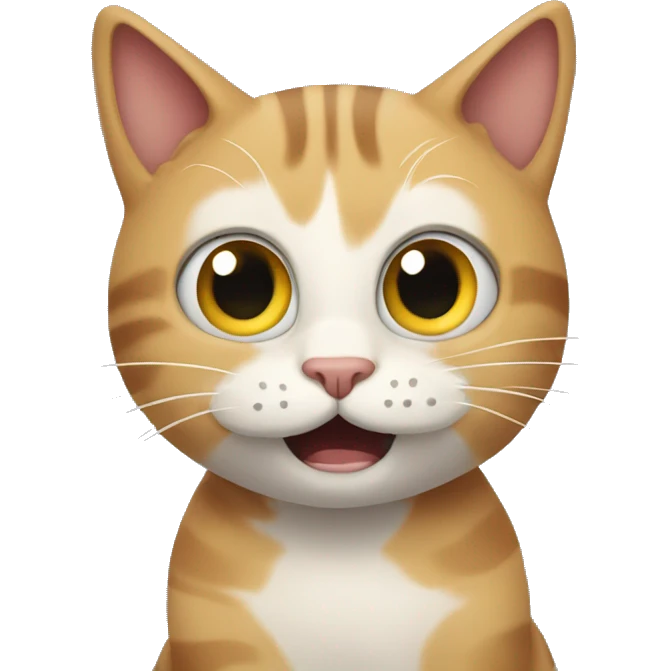 Cat getting scared emoji