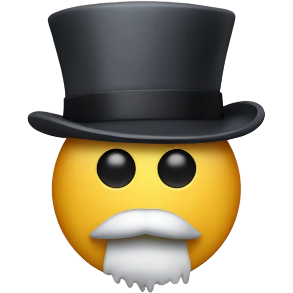 Minimalist icon of a slack chatbot with a top hat and monocle emoji