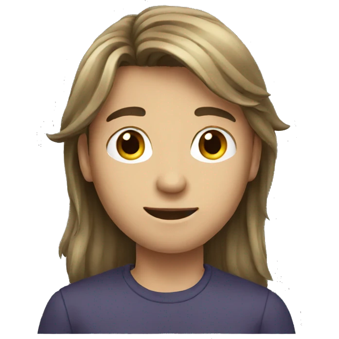 Long hair teenager boy emoji