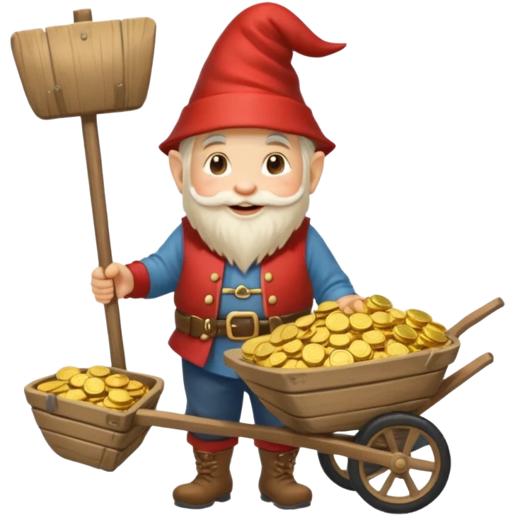 gnome with wheelbarrow emoji