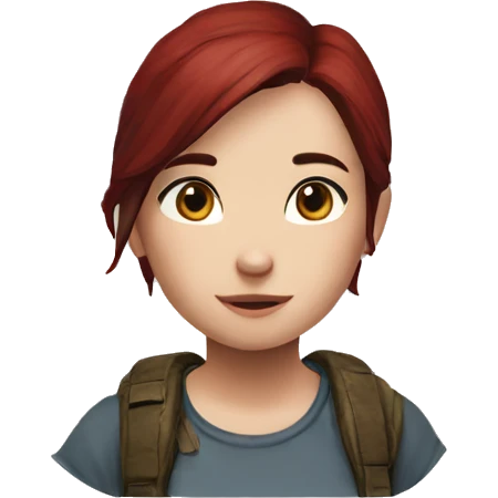 Ellie the last of us red t-shirt emoji