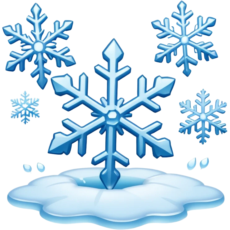 Snowflakes in winter morning emoji