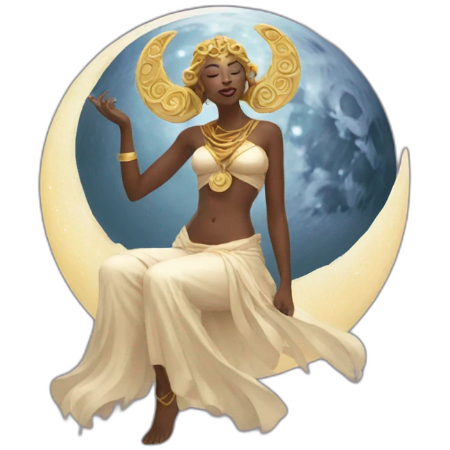 moon goddess emoji