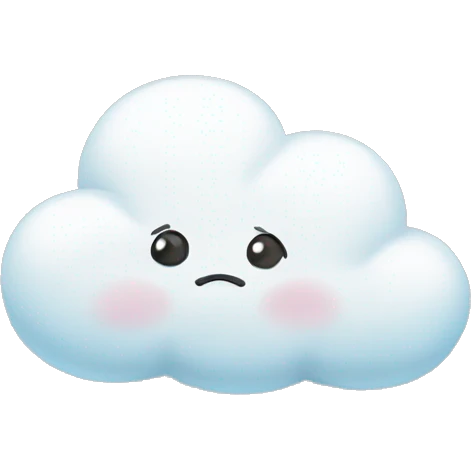 Cute fluffy cloud  emoji