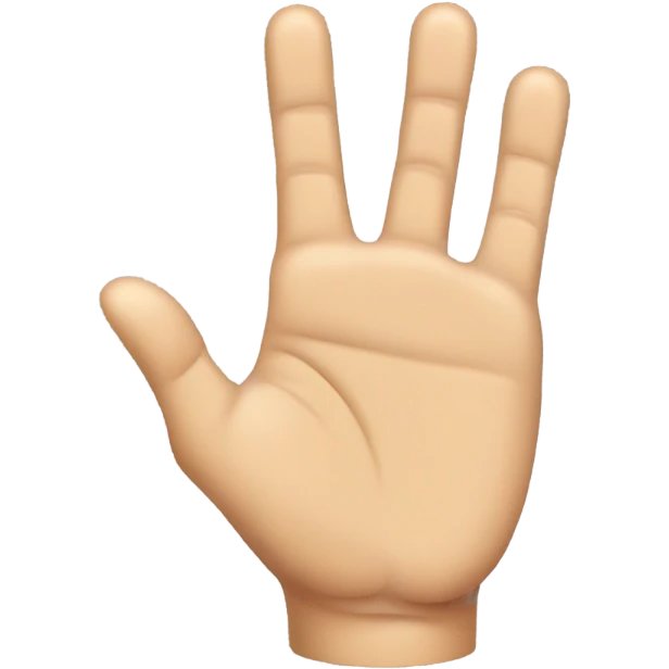 A Hand with 4 1/2 fingers and the thumb  emoji