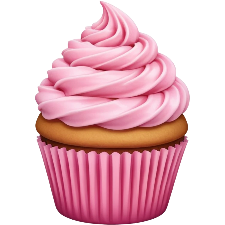 Cupcake with pink icing emoji