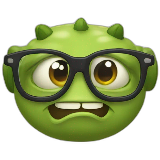 Shreak with glasses  emoji