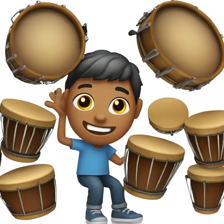 Boy playing bongos emoji