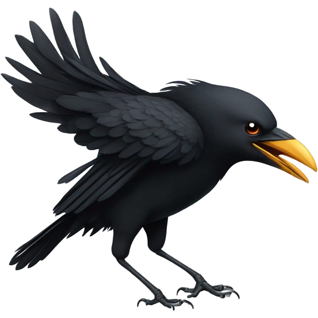 Crows running fast emoji