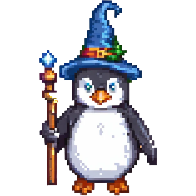 penguin wizard emoji