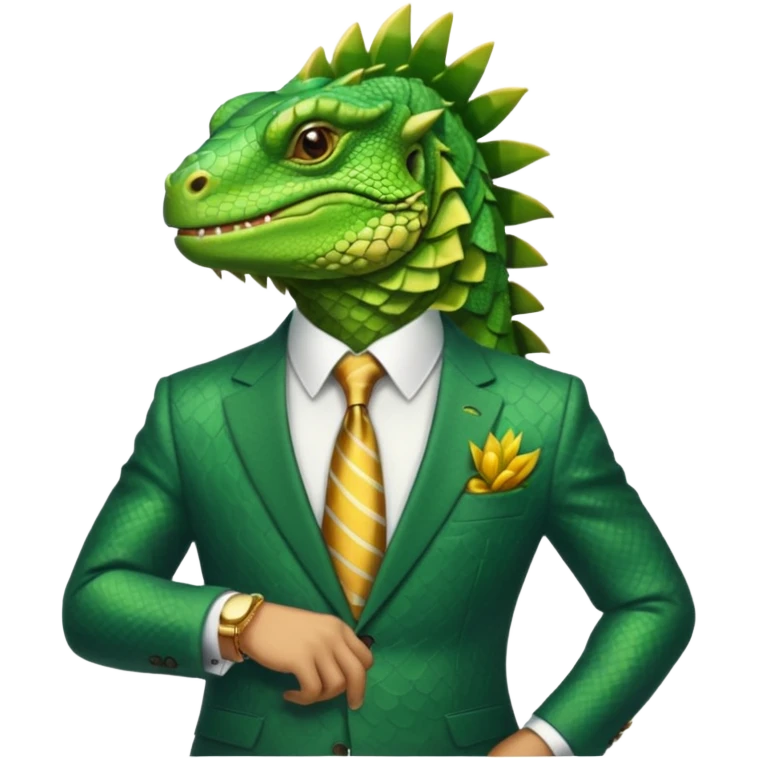 capitalist iguana i emoji