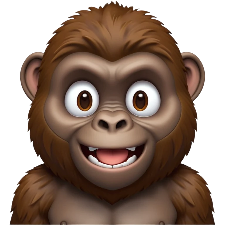 3d Full hd Pixar Style cute Gorilla emoji