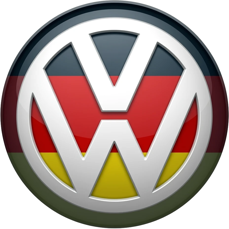 make me a small volkswagen logo in german flag colors in typing that i can copy paste emoji