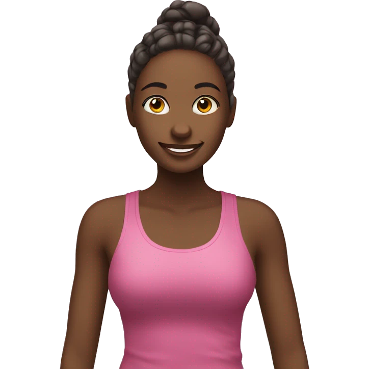 Positive girl have good wellness emoji