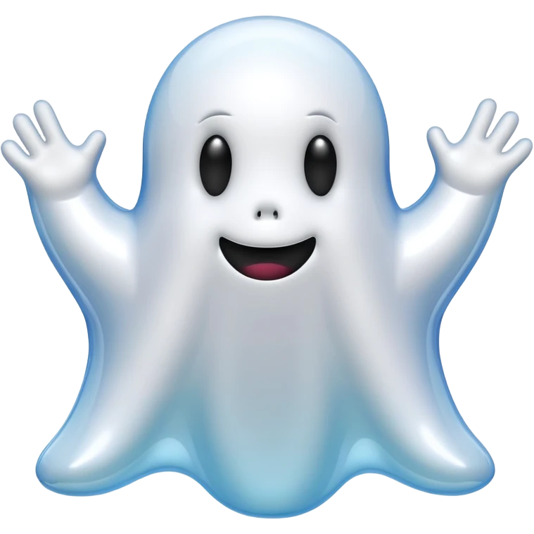   jeff koons style inflatable ghost emoji
