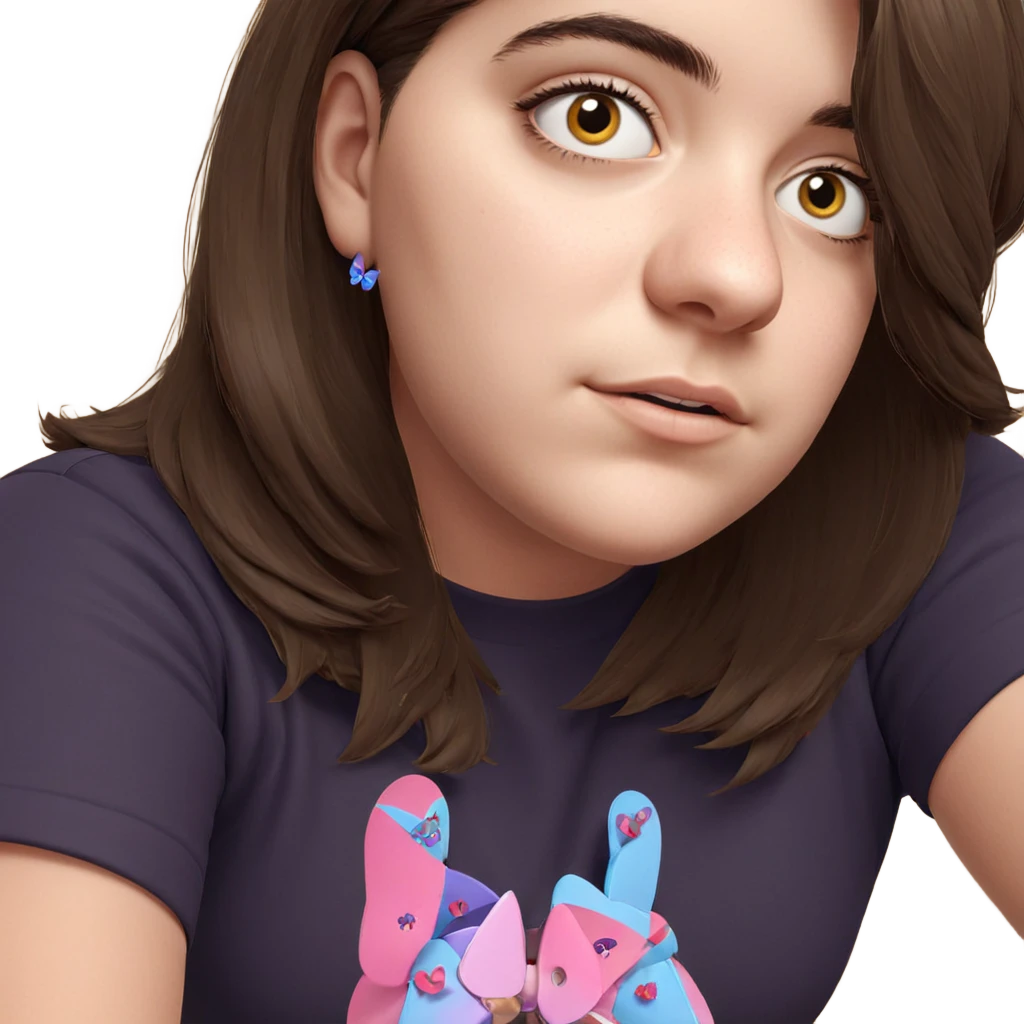 girl with butterfly gaze emoji