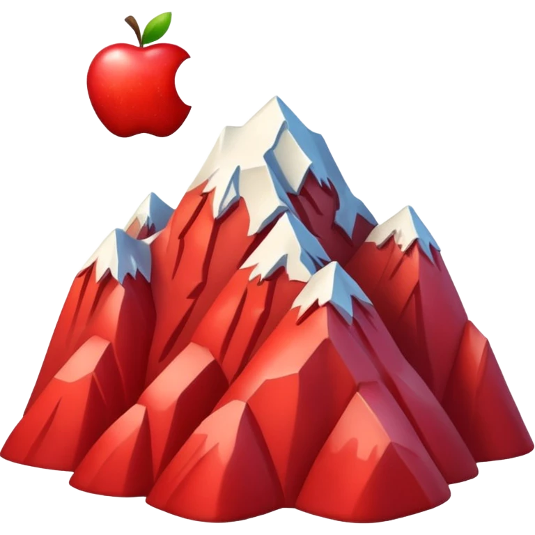 Make an apple styled emoji of Kanchenjunga mountain emoji