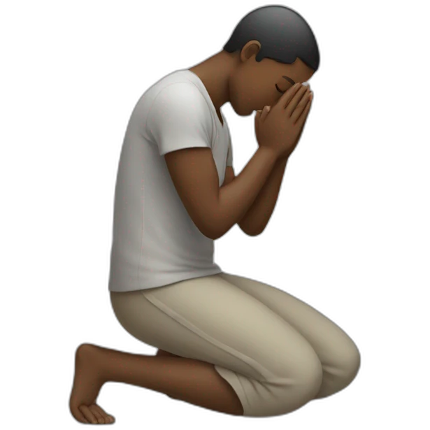 a person praying on one knee emoji